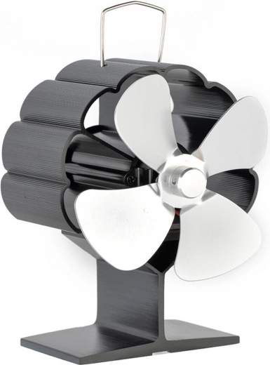Ventilator de sobă ALFA, termolectric, 4 pale, argintiu