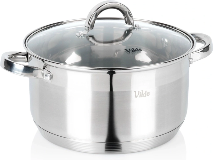 Oală din inox cu capac de sticlă Inoxcellent 24 cm, 5,8 l