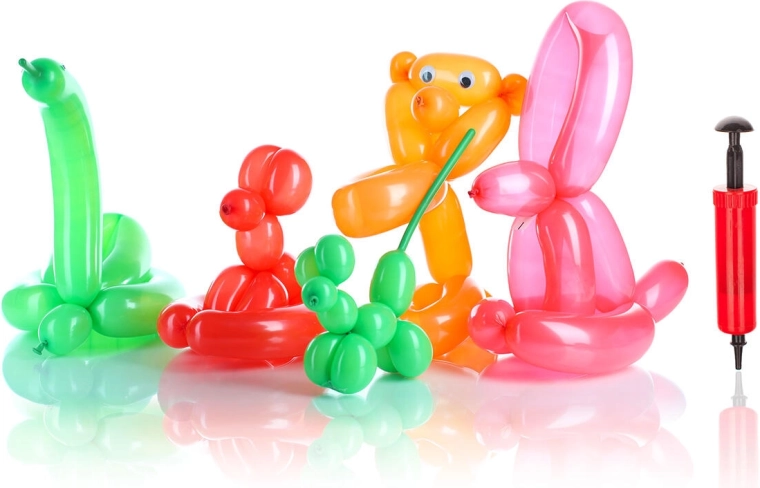 Baloane modelabile 30 cm cu pompă (6 buc.)