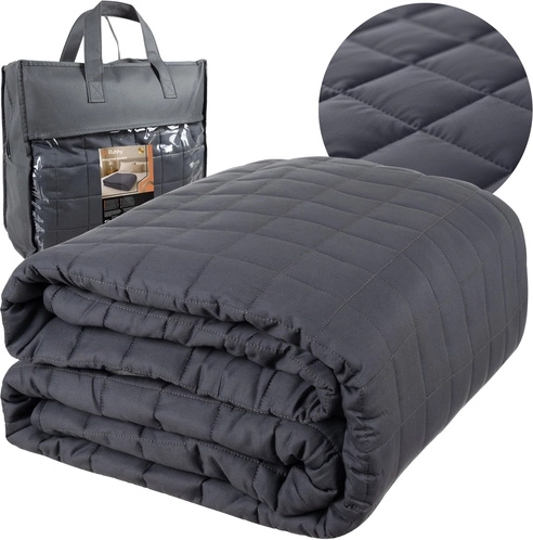 Pătură ponderată Ruhhy 200 × 220 cm, 10 kg, gri