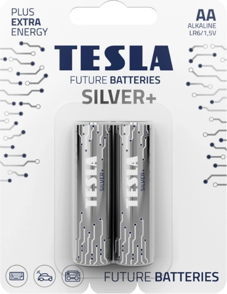 Baterii alcaline Tesla Silver+ LR6 AA 2 buc
