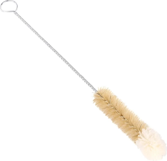 Perie pentru sticle din fibră naturală și bumbac 20 mm