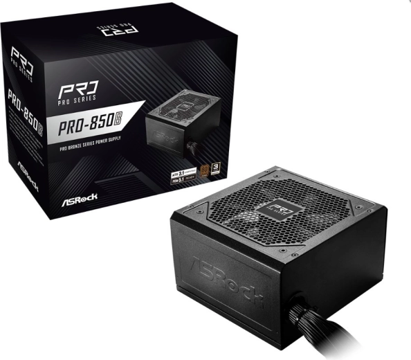 Sursă ASRock Pro Series 850 W 80 Plus Bronze, nemodulară