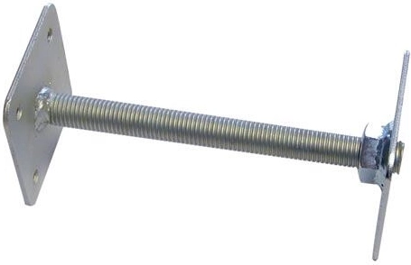 Talpă stâlp reglabilă 110 × 110 mm, înălțime 330 mm, pentru tije filetate 24 mm