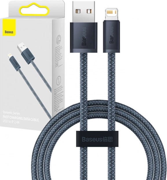 Cablu Baseus Dynamic Series USB la Lightning 2,4A 2m gri