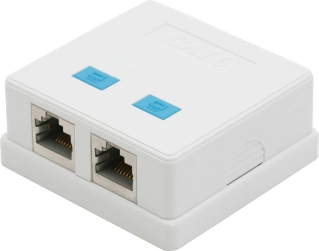 Priză de perete dublă RJ45 Cat.5 FTP