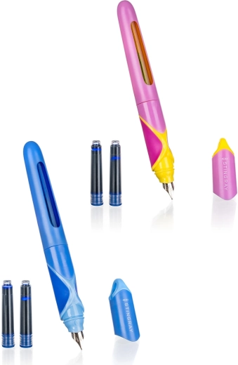 Stilou ergonomic cu cartușe 0,7 mm + 2 rezerve