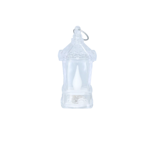 Mini lampion LED transparent 3,5 × 9,5 cm