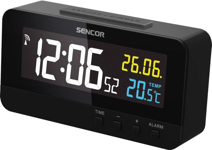 Ceas digital cu alarmă și termometru Sencor