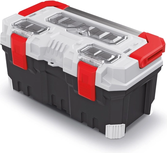 Geantă din plastic pentru unelte cu mâner metalic TITAN PLUS 496 × 258 × 240 mm, gri