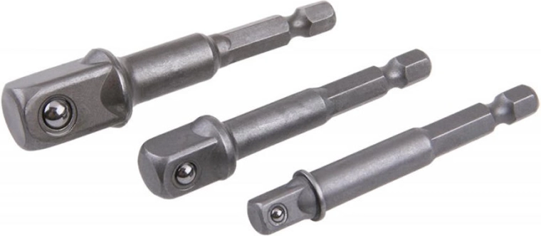 Set adaptoare pentru bormașină 1/4", 3/8", 1/2" – 3 piese