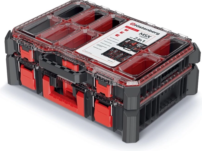 Set de organizatoare din plastic 54,3 × 39 × 20 cm – negru