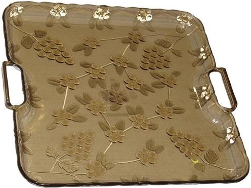 Tavă de servire Krystal 30 × 30 cm din plastic rezistent cu imitație de sticlă