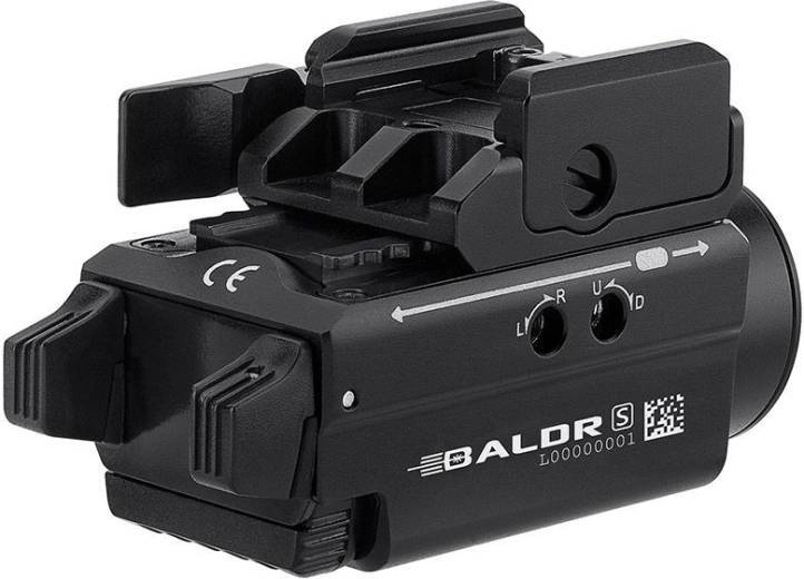 Olight Baldr S 800 lanternă pentru armă neagră cu laser verde - 1 bucată