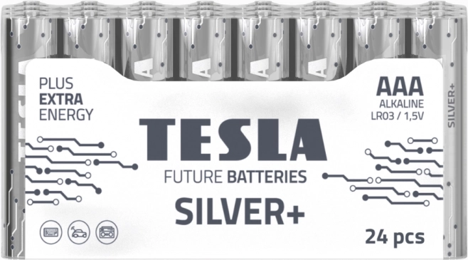 Baterii alcaline Tesla Silver+ LR03 AAA 1.5V - pachet 10 buc