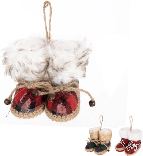 Decorațiune de Crăciun suspendată, glob de zăpadă din poliester 9 cm (mix 3 variante)