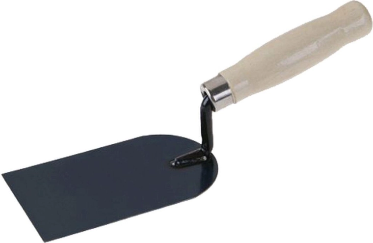 Lingură de finisare 140 × 80 mm cu mâner din lemn