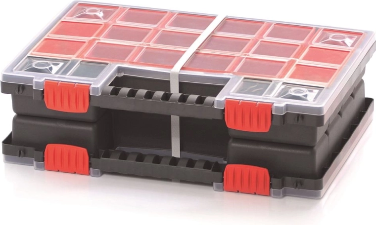 Organizator din plastic NORB Duo cu capac transparent