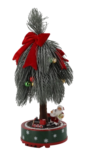 Decorațiune de Crăciun brad cu trenuleț, 60 cm