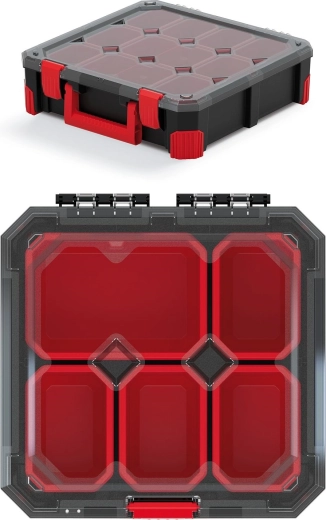 Organizator cu 5 compartimente și capac transparent TITAN
