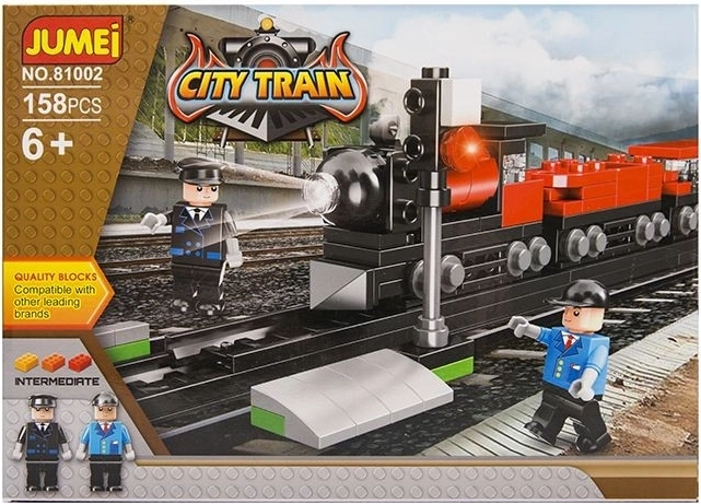 Set de construcție Jumei City trenuleț 158 piese (25 × 18 cm) - 1 bucată