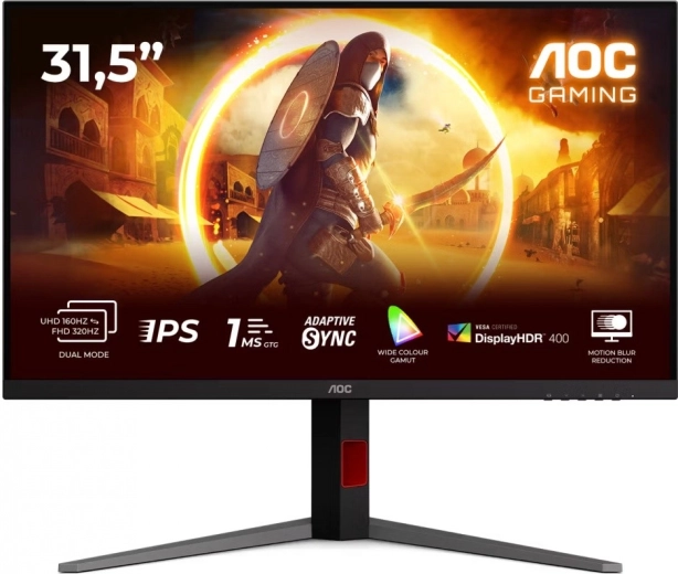monitor 31,5" aoc u32g4u fast ips 4k 160 hz hdmi și displayport