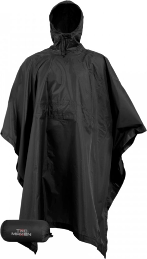 Poncho Pentagon Thunder ripstop negru, mărime universală