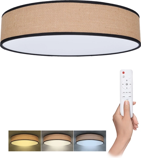 Solight corp de iluminat LED pentru tavan și perete Brownie cu telecomandă, 60 W, 4200 lm, 50 cm, CCT, dimabil