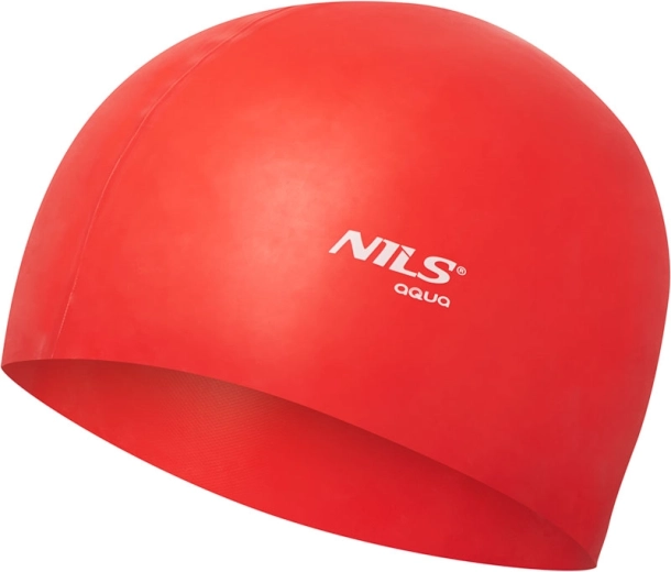Căciulă de înot din silicon NILS Aqua NQC RD01 roșie