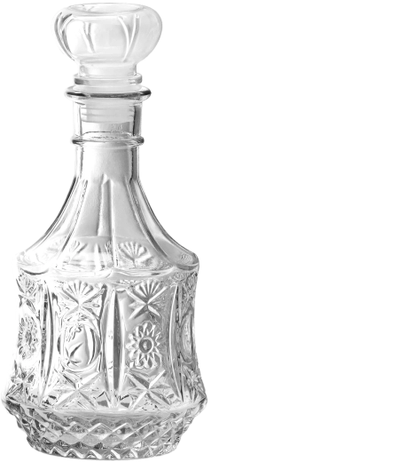 Carafă din sticlă decorată 700 ml cu dop