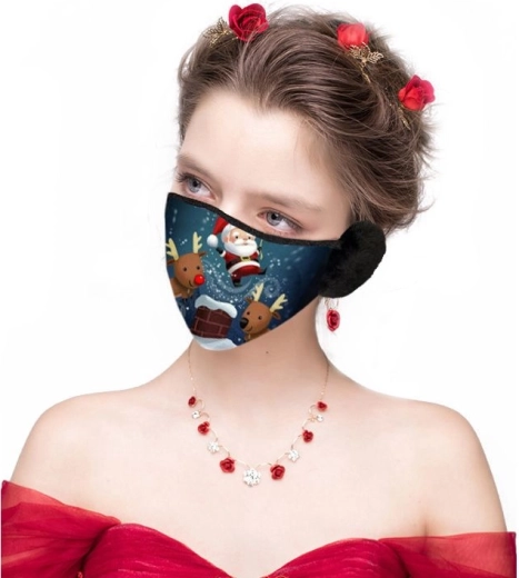 Masca de Crăciun cu protecții pentru urechi - ren
