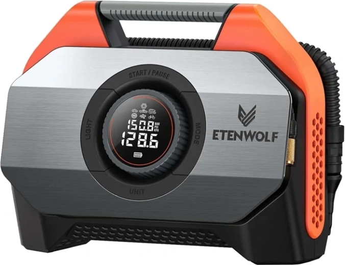 Autocompresor Etenwolf S6 cu baterie de 19.200 mAh, 11,03 bar, portocaliu