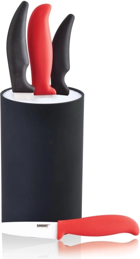 Suport pentru cuțite CULINARIA Black cu inserție detașabilă cu peri, 18 cm