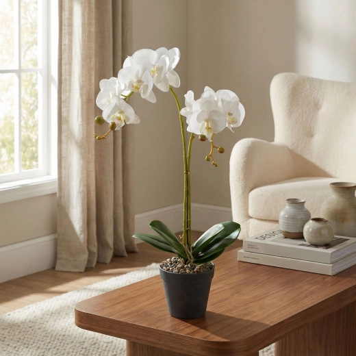 Orhidee decorativă artificială 54 cm - 1 bucată