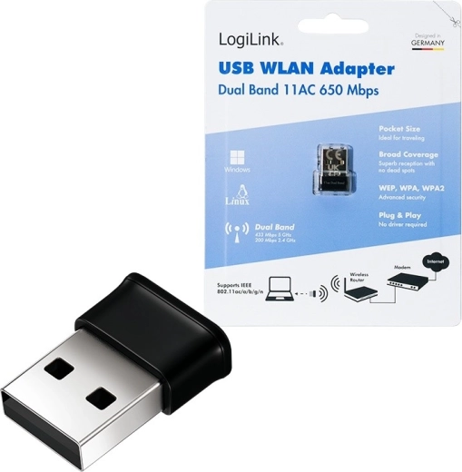 Adaptor USB WLAN AC wireless, 650 Mb/s