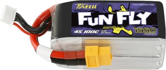 Tattu Fun Fly 1550 mAh 4S baterie LiPo 100C cu conector XT60