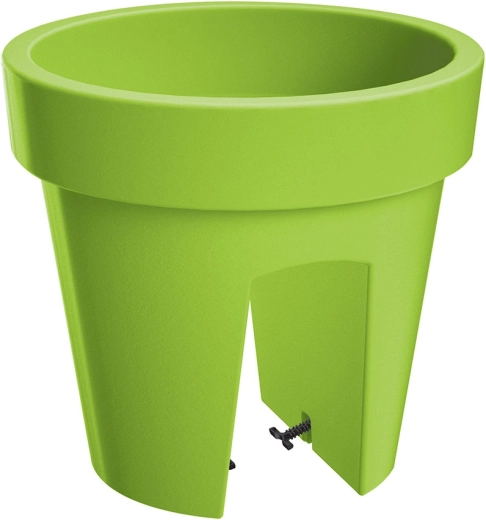 Ghiveci de balcon LOFLY Railing 24,5 cm, lime
