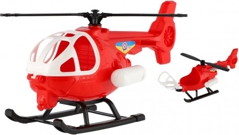 Elicopter de plastic - roșu
