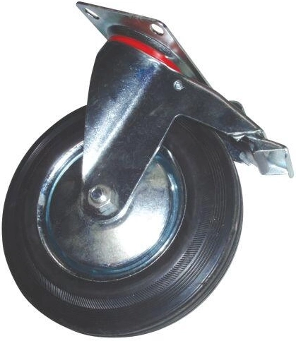 Roată pivotantă cu frână 200 mm, capacitate 120 kg