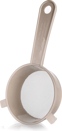 Strecurătoare Praktis 9 cm cu mâner, plastic latte