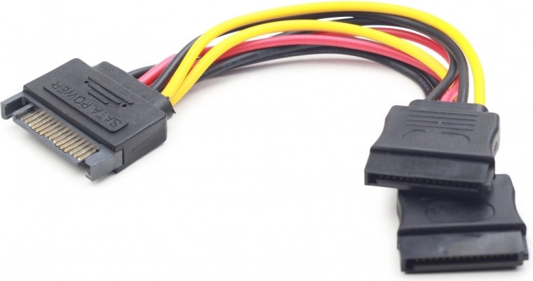 Cablu de alimentare SATA la 2× SATA, 15 cm