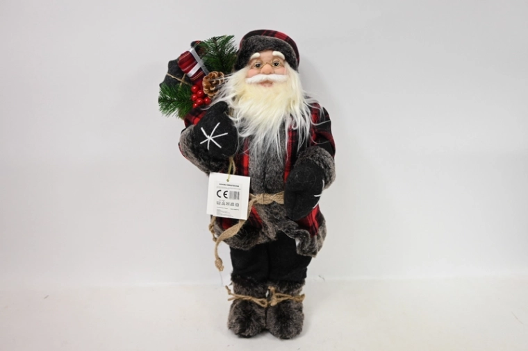 Figurină de Crăciun Moș Crăciun (Moș Gerilă) 45 cm