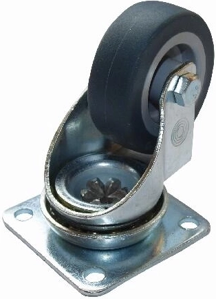 Roți pivotante pentru mobilier pentru parchet 30 mm, din cauciuc (4 buc.)