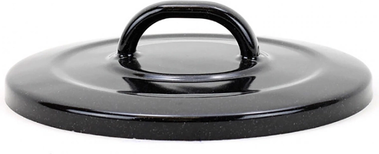 Capac BELIS Standard 20 cm – emailat negru cu picătură albă