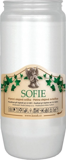 Lumânare de cimitir de rezervă 14 cm albă