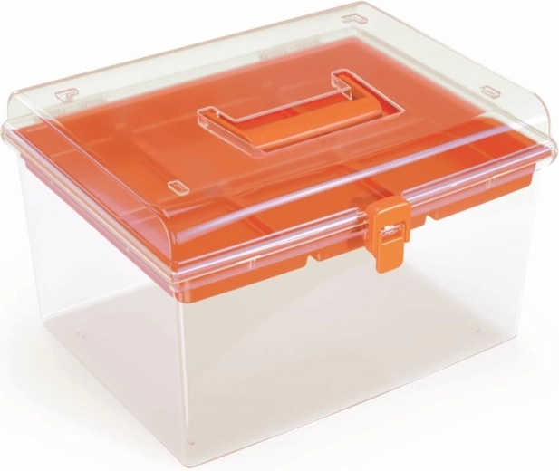 Organizator din plastic pentru atelier 292 × 250 × 185 mm, portocaliu