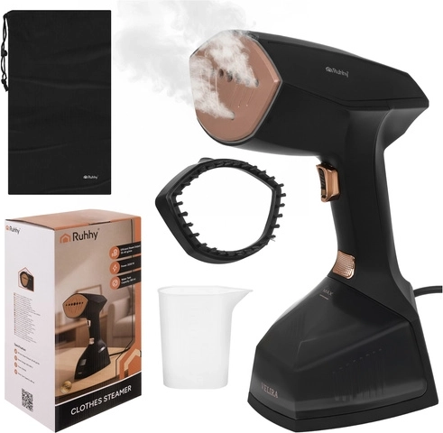 Aparat de călcat vertical Ruhhy Velira 2000 W, negru
