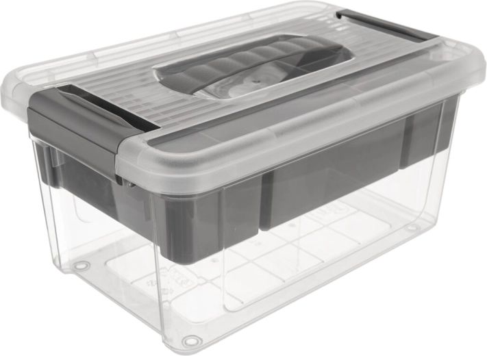 Cutie Stormax multi dreptunghiulară 5 l cu inserție gri