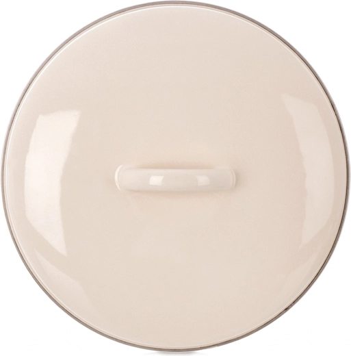 Capac smălțuit crem 21 cm