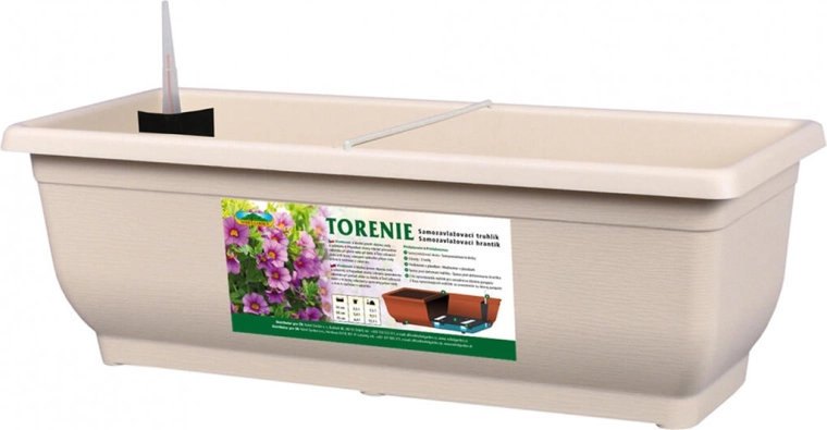 Jardiniere cu autoirigare Torenie Modern 50 cm maro deschis